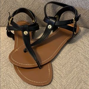 Ralph Lauren black thong sandal size 8